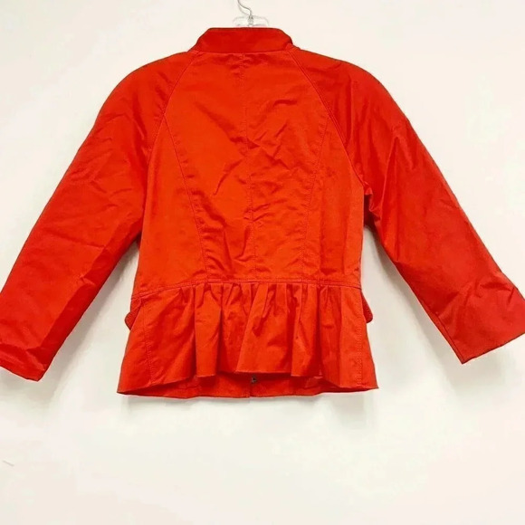Kenneth Cole Petite Red Cropped Peplum Jacket - Picture 6 of 6